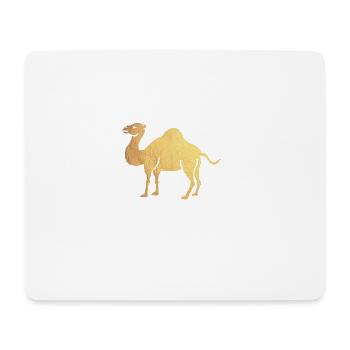 chameau or - Tapis de souris (format paysage) - blanc - Devant