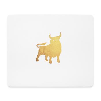 taureau d'or - Tapis de souris (format paysage) - blanc - Devant