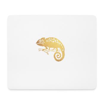 Caméléon d'or - Tapis de souris (format paysage) - blanc - Devant