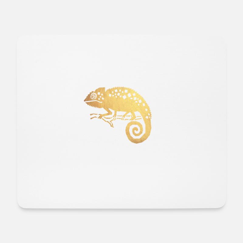 gold chamäleon - Mousepad (Querformat) - Weiß