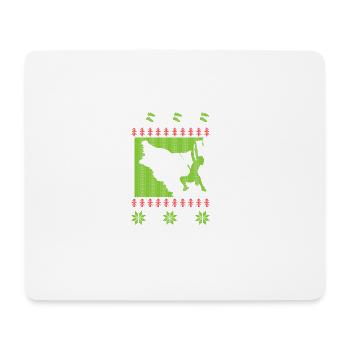 Climbing bouldering Ugly Christmas - Mouse Pad (horizontal) - white - Front