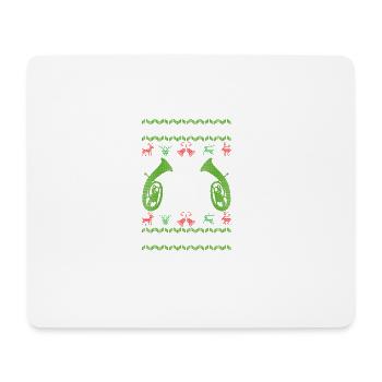 music bariton ugly christmas - Mousepad (Querformat) - Weiß - Vorne