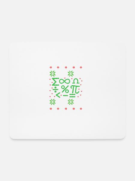 Mathematik Formeln Ugly Christmas - Mousepad (Querformat) - Weiß