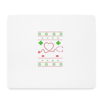 Nurse Hospital Ugly Christmas Jumper Gift - Mousepad (Querformat) - Weiß - Vorne