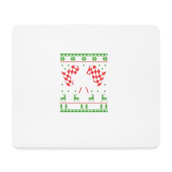 Moto Superbike laid de Noël Jumper - Tapis de souris (format paysage) - blanc - Devant