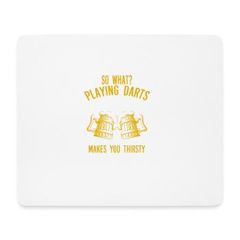Dart Shirt · Darts · Dartpfeil · Darten · Geschenk - Mousepad (Querformat) - Weiß - Vorne