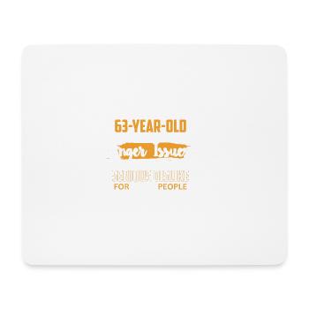 Birthday 63 · T-shirt · Birthday · funny - Mouse Pad (horizontal) - white - Front