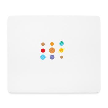 Als ich jung war, gab es noch 9 Planeten - Mousepad (Querformat) - Weiß - Vorne