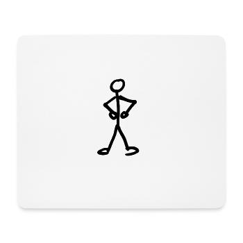 chiffre de bâton - Tapis de souris (format paysage) - blanc - Devant