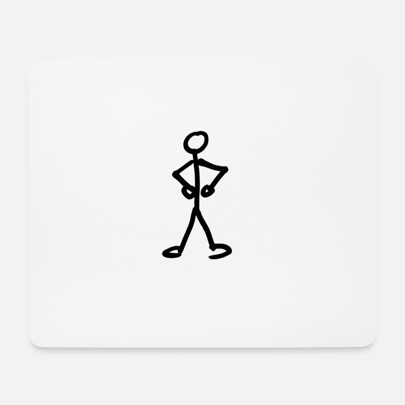stick figure - Mouse Pad (horizontal) - white