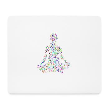 Yoga exercise woman - Mouse Pad (horizontal) - white - Front
