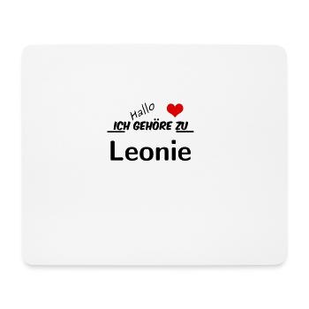 Partner Partnerlook Pärchen Motiv mit Namen Leonie - Mousepad (Querformat) - Weiß - Vorne