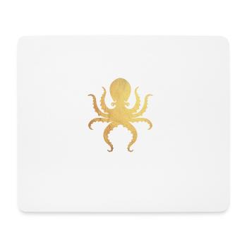 gold Oktopus - Mousepad (Querformat) - Weiß - Vorne