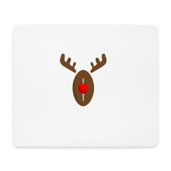 Reindeer Football Christmas - Reindeer Football - Mouse Pad (horizontal) - white - Front