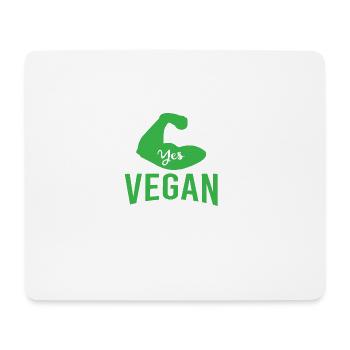 YES VEGAN vegetarier we can now new cheap xmas rev - Mousepad (Querformat) - Weiß - Vorne