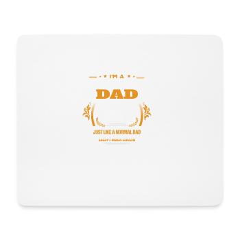 Badminton-Vati-Hemd-Geschenk-Idee - Mousepad (Querformat) - Weiß - Vorne