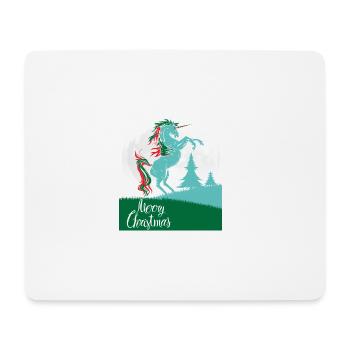 cadeau shirt licorne Joyeux Noël - Tapis de souris (format paysage) - blanc - Devant