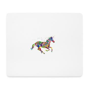 Magisches Glitzer Muster Einhorn mit Sternstaub - Mousepad (Querformat) - Weiß - Vorne