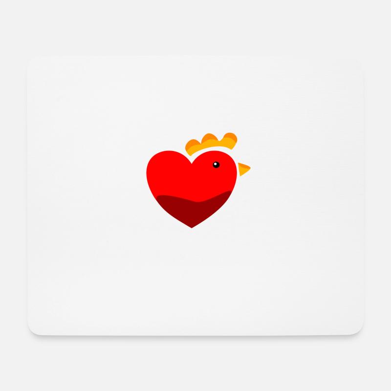 Huhn Hühner Chicken Love - Mousepad (Querformat) - Weiß