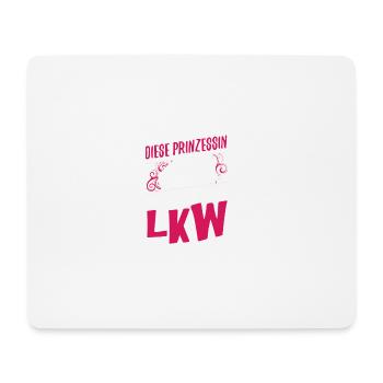 LKW-Fahrerin Shirt · Lastwagen · Truck Prinzessin - Mousepad (Querformat) - Weiß - Vorne