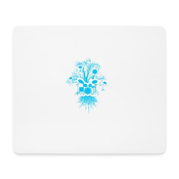Arbre de tambours pour les batteurs et les mélomanes - Tapis de souris (format paysage) - blanc - Devant