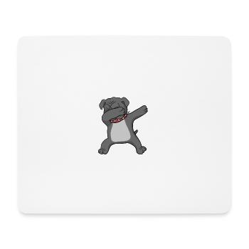 Bulldog Dab - dabbing bulldog - Mouse Pad (horizontal) - white - Front