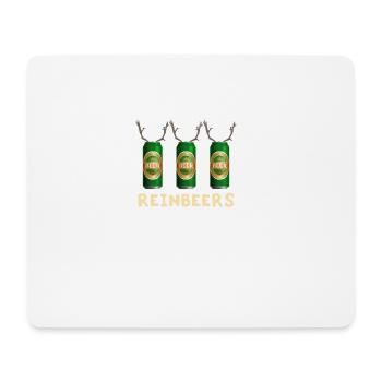 Reinbeers Funny Beer Cans Reindeer Christmas - Mouse Pad (horizontal) - white - Front