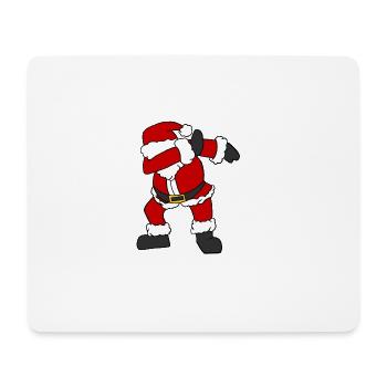 Lustiger abtupfender Weihnachtsmann-Weihnachtshut tupfen Weihnachten - Mousepad (Querformat) - Weiß - Vorne