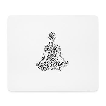 Yoga - Mousepad (Querformat) - Weiß - Vorne