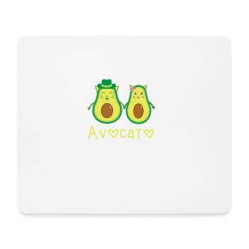 Avogato Avocado Cat Shirt - Mouse Pad (horizontal) - white - Front