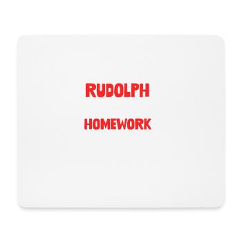 Rudolph a mangé mes devoirs Funny Christmas Humor Pun - Tapis de souris (format paysage) - blanc - Devant