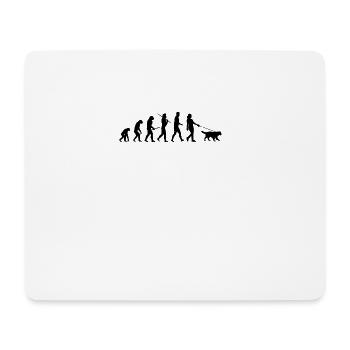 Evolution Dog Walking Gift - Tapis de souris (format paysage) - blanc - Devant