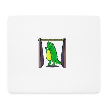 Fitness Dino anniversaire drôle de cadeau humoristique - Tapis de souris (format paysage) - blanc - Devant