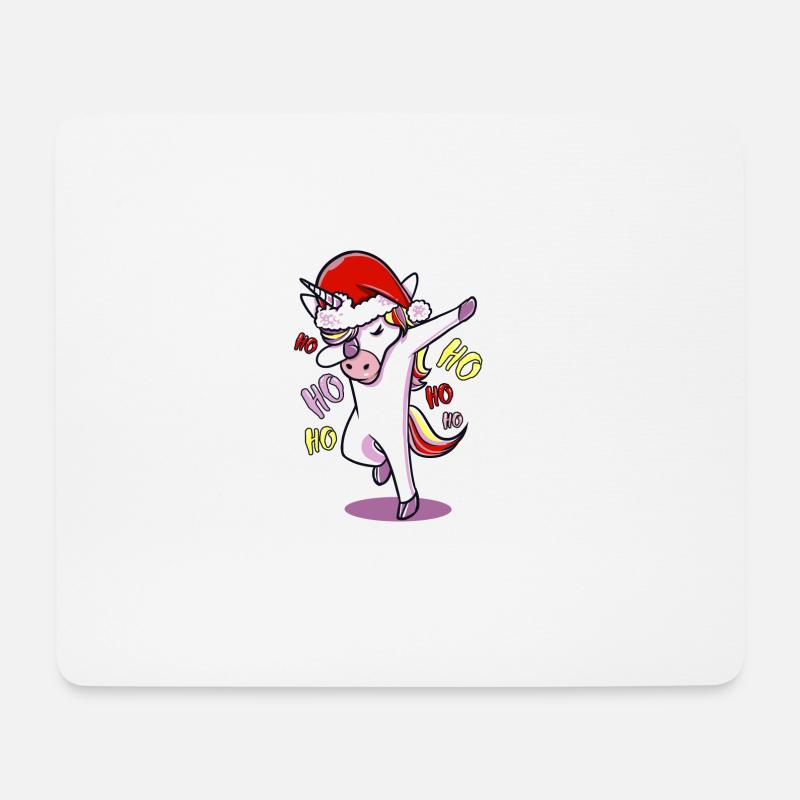 Einhorn Weihnachten süß lustig Geschenk Geburtstag - Mousepad (Querformat) - Weiß