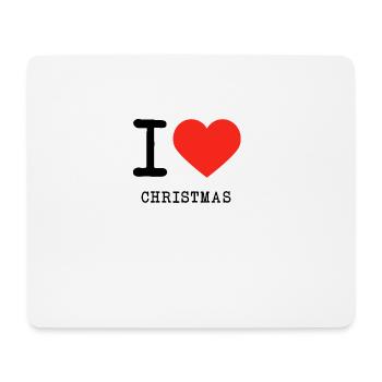 I love Christmas - Mousepad (Querformat) - Weiß - Vorne