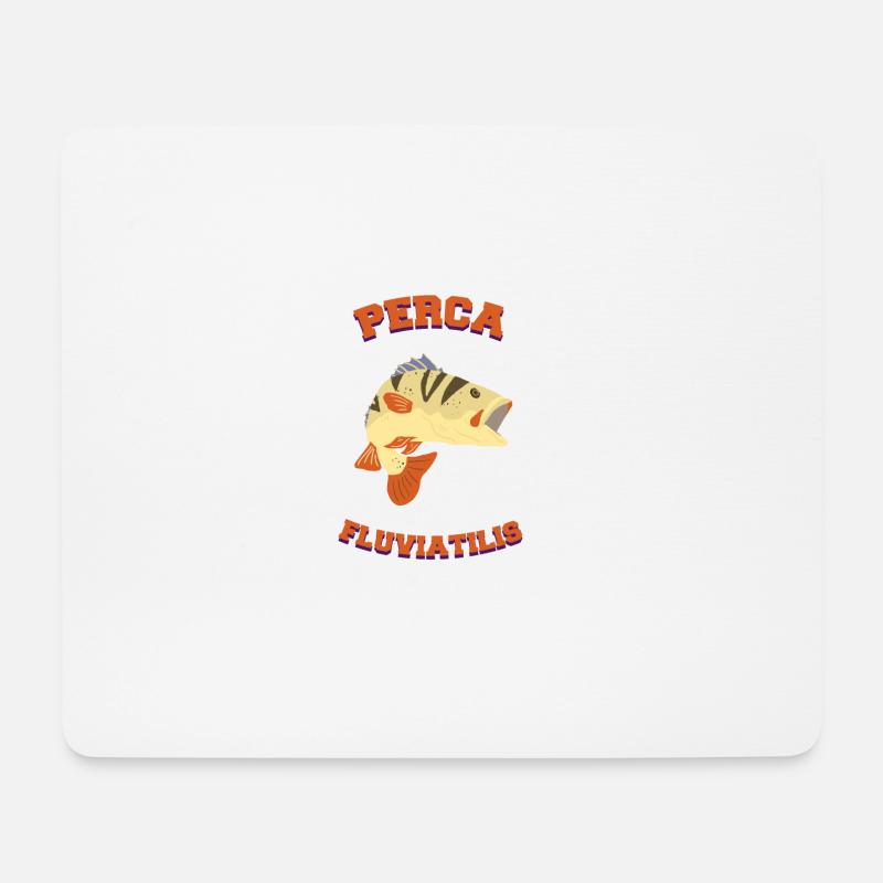 Latein Barsch Angler Geschenk - Mousepad (Querformat) - Weiß