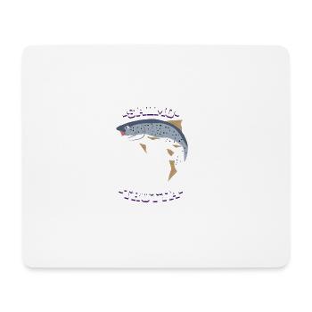 Latein Forelle Angler Geschenk - Mousepad (Querformat) - Weiß - Vorne