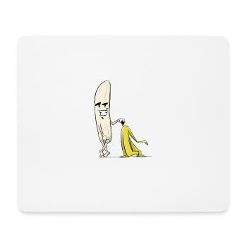 Lustige Banane nackt - Mousepad (Querformat) - Weiß - Vorne