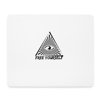 Anti-Illuminati Complot franc-maçon - Tapis de souris (format paysage) - blanc - Devant