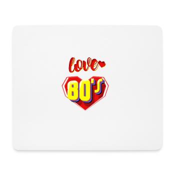 Liebe die 80er Jahre - Mousepad (Querformat) - Weiß - Vorne