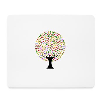 Lebensmittel Baum mit Obst - Mousepad (Querformat) - Weiß - Vorne