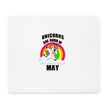 Unicorns Are Born In May Dab Gift - Mouse Pad (horizontal) - white - Front