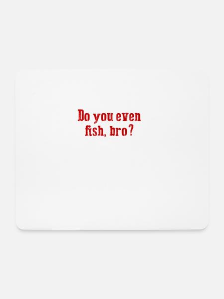 Funny Fishing - Mousepad (Querformat) - Weiß