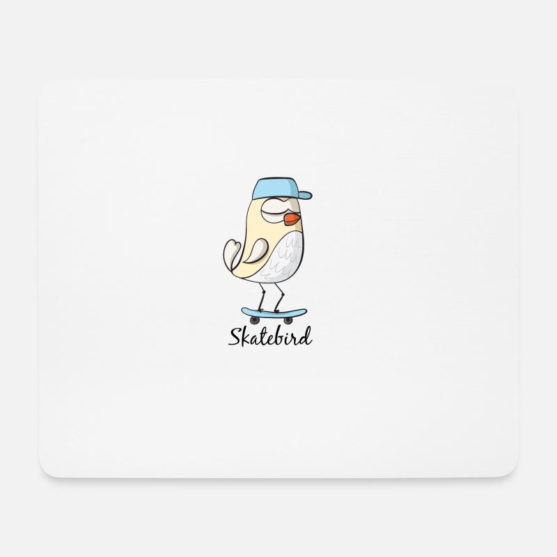 Skate Bird Shirt - Mousepad (Querformat) - Weiß