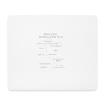« Pacific Crest Trail » Mexico Canada - Tapis de souris (format paysage) - blanc - Devant