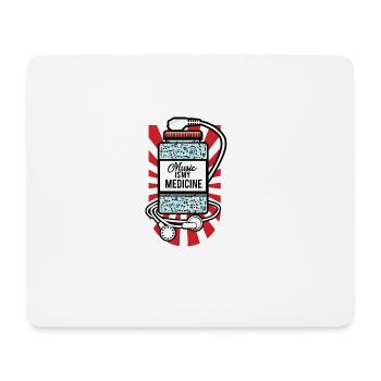 La musique est mon médicament - Tapis de souris (format paysage) - blanc - Devant