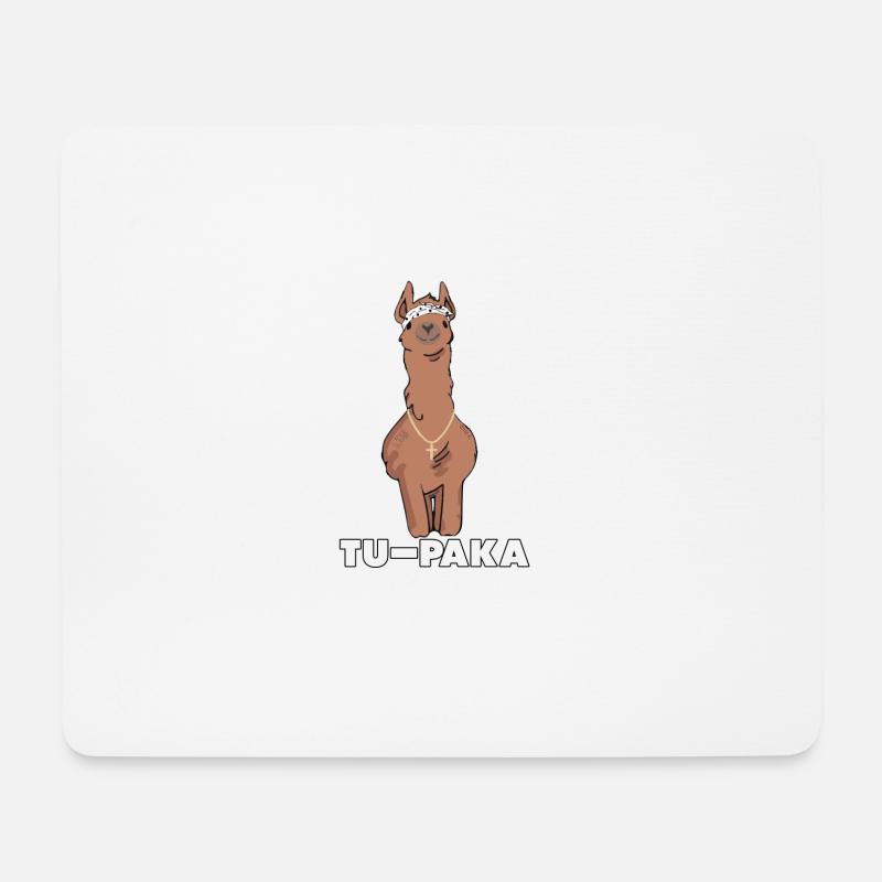 Lustiges Lama Alpaka Comic Tier Trend - Geschenk - Mousepad (Querformat) - Weiß