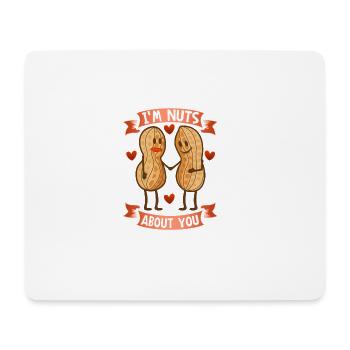 Nuts Nüsse Valentinstag Geschenk Liebe Paare - Mousepad (Querformat) - Weiß - Vorne