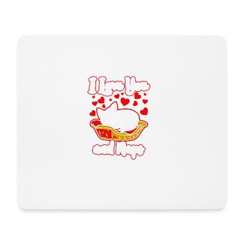 Ich liebe dich Hund Valentinstag Geschenk Liebe Pa - Mousepad (Querformat) - Weiß - Vorne