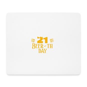 21 21st Birthday Gift Beer Beer Gift Idea - Mouse Pad (horizontal) - white - Front